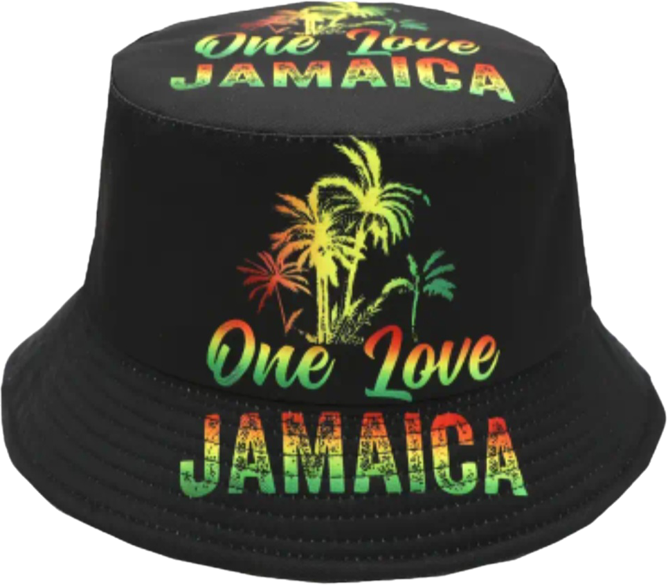 Unisex One Love Tropical Bucket Hat - Rasta Gradient. NWOT 1 Love Music Reggae Rasta Unisex Bucket Hat Summer Travel  main image 2